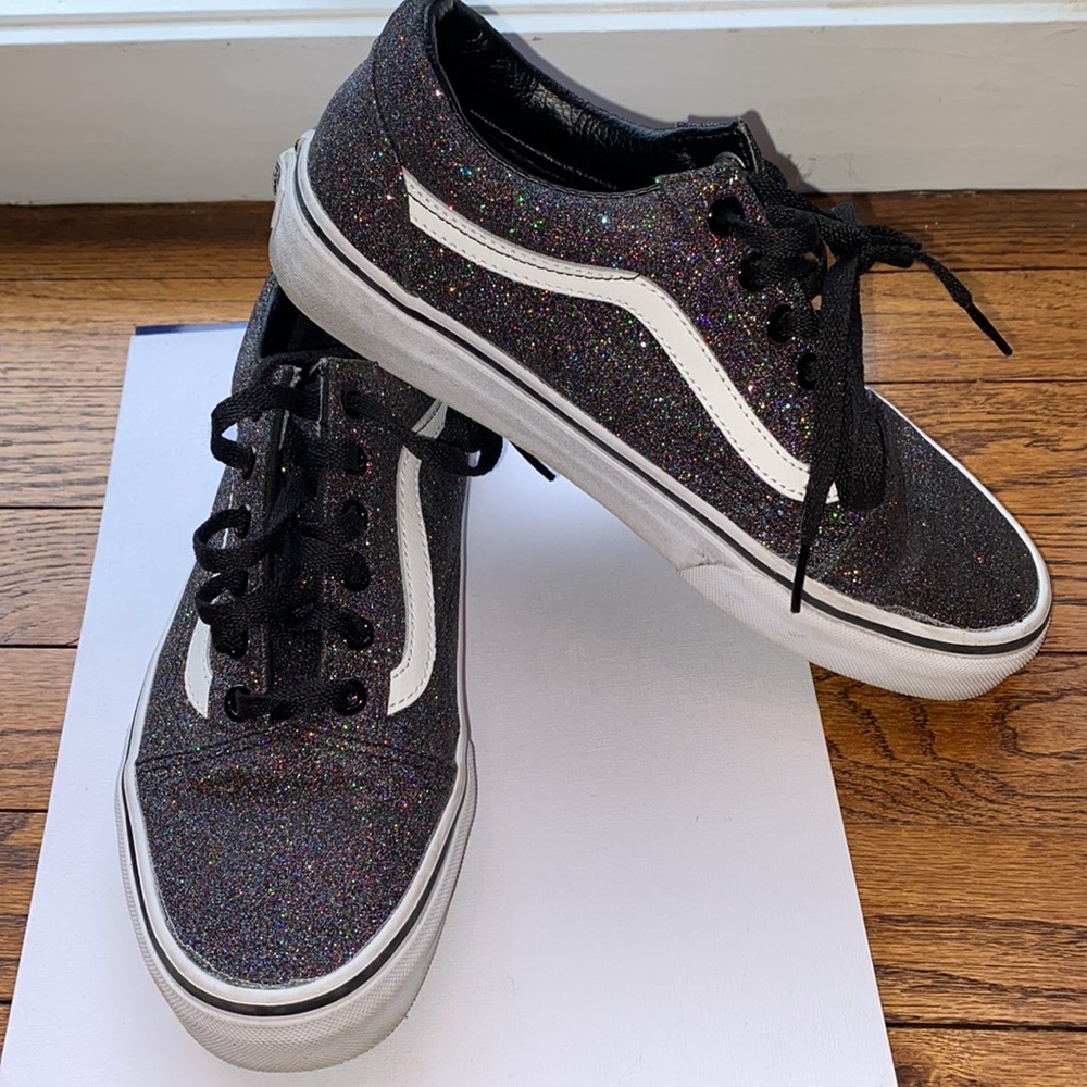 Vans 7.5 old Skool black glitter